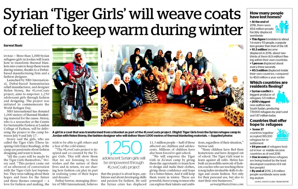 NRS Relief’s #LoveCoats project makes headlines on World Refugee Day