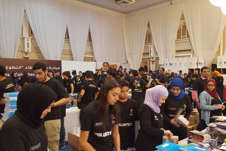 NRS Relief staff helps UAE residents pack 50,000 school bags for Syrian refugees