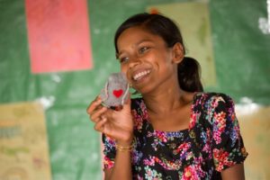 Rohingya refugee children receive PeaceDoves on world peace day