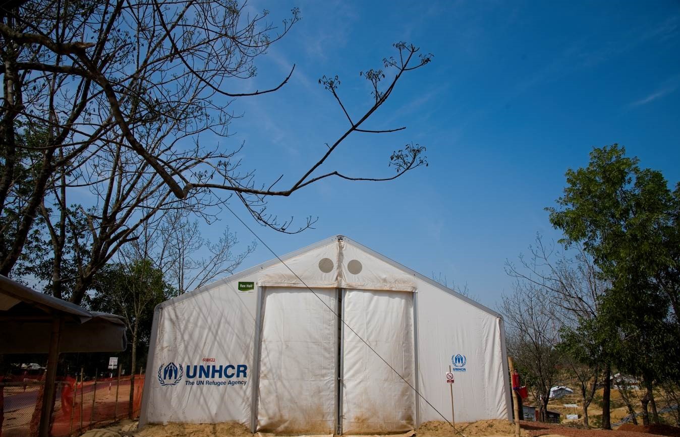NRS Relief Rex Hall Mobile Storage Unit 10 x36 | Rohingya refugee camp