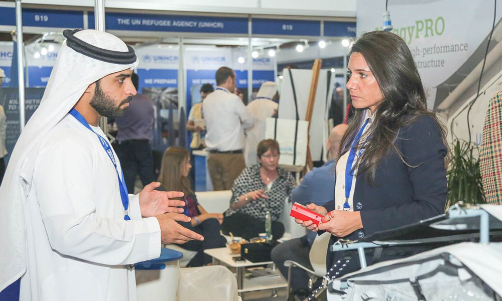Martina speaks with UAE local about NRS International at DIHAD 2019