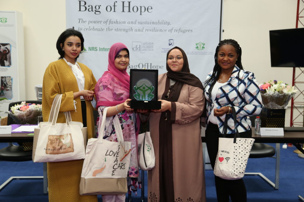 NRS International WBag of Hope for World Refugee Day 2019 - CFD students with their bag designs