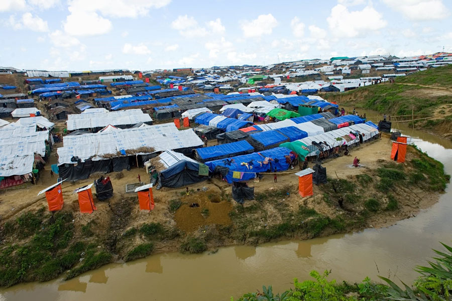 camps of Rohingya refugees at Kutupalong Bangladesh