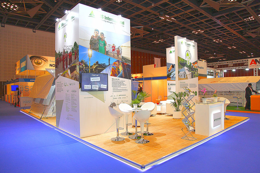 front left view of NRS Relief booth at DIHAD 2016