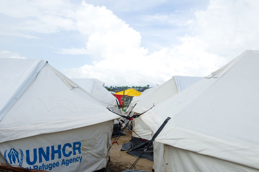 Rohingya refugee camps at Kutupalong camp Bangladesh