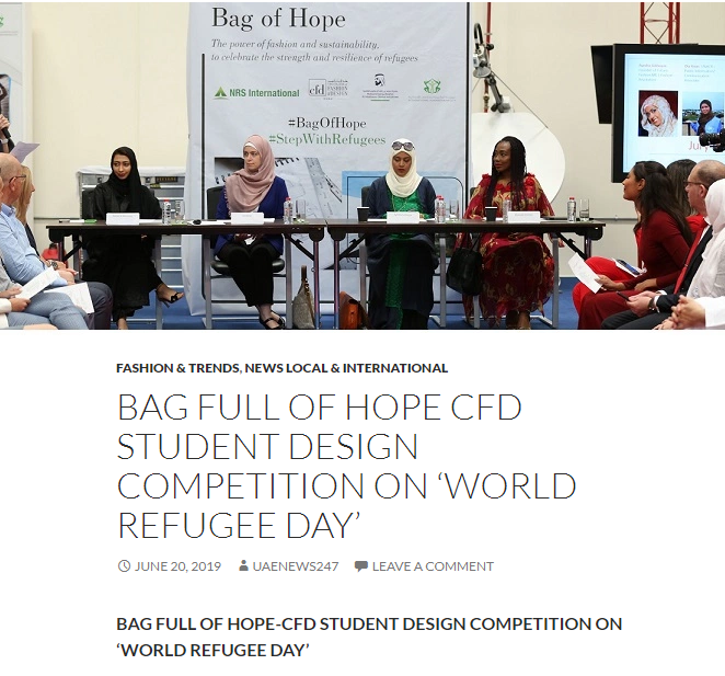 uae news 247_bag of hope nrs international_world refugee day 2019