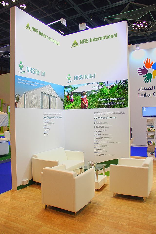 NRS Relief flex on their booth at DIHAD 2015