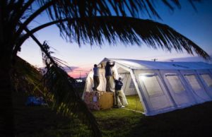 multi purpose tents serve as emergency field hospitals at Bahamas in 2019